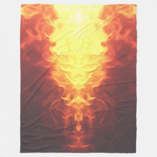 Black Red Yellow Ombre Flames Fleecefilt