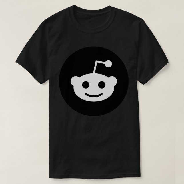 Black Reddit Logotyp Classic T Shirt (Design framsida)