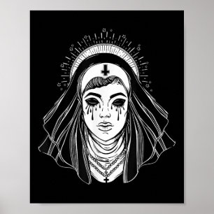 Black Religion Goth Sister - Evil Goth Kor Tatto Poster