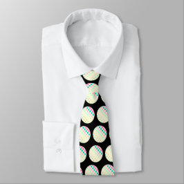 Black Retro Dots Tie Slips