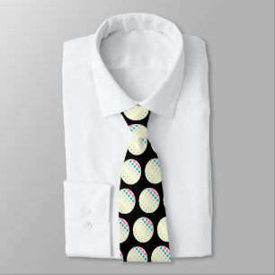 Black Retro Dots Tie Slips