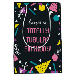 Black Retro Funny 80s Slang Birthday Gift Bag