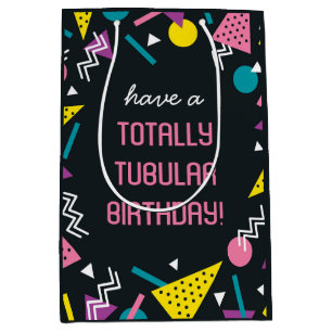 Black Retro Funny 80s Slang Birthday Gift Bag