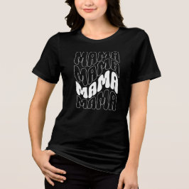 Black Retro Groovy Cute Mamma Mamma T Shirt
