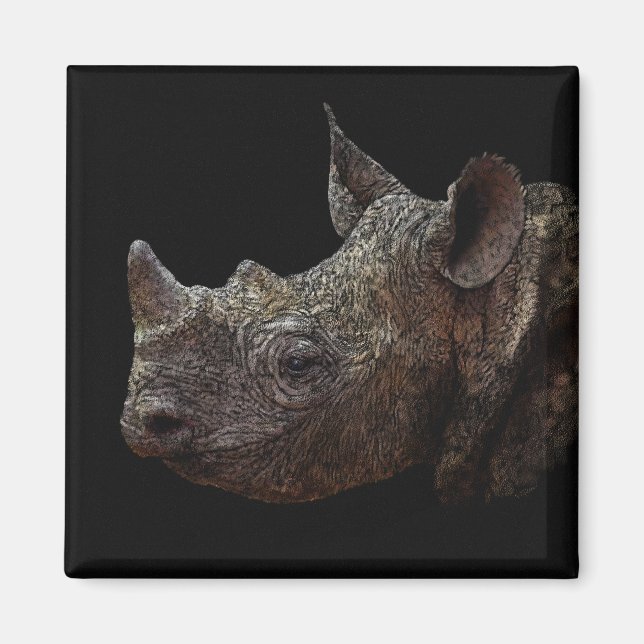 Black Rhino Magnet (Framsidan)