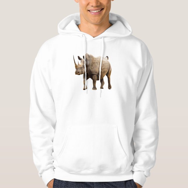 Black Rhino Pullover Hoodie (Framsida)