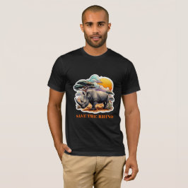 BLACK RHINOCEROS 13 T SHIRT