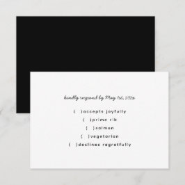 BLACK RIBBON & BOW OSA KORT