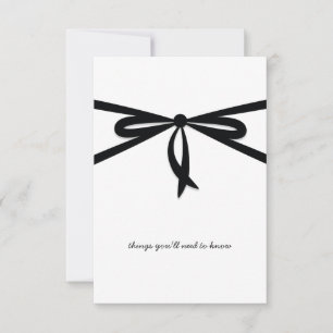 BLACK RIBBON & BOW OSA KORT