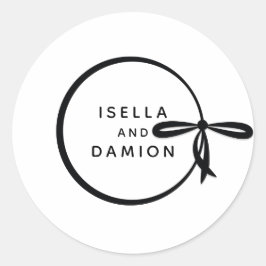 BLACK RIBBON & BOW RUNT KLISTERMÄRKE