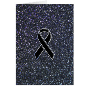 Black Ribbon Decor Hälsningskort