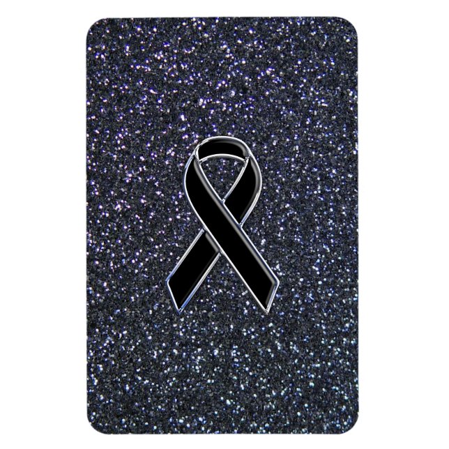 Black Ribbon Decor Magnet (Vertikal)