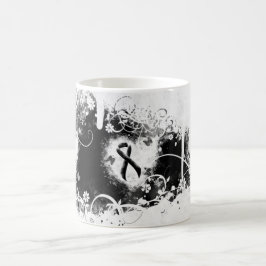 Black Ribbon Grunge Heart Kaffemugg