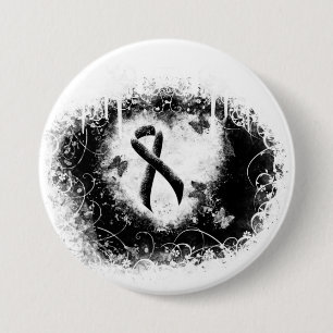 Black Ribbon Grunge Heart Knapp