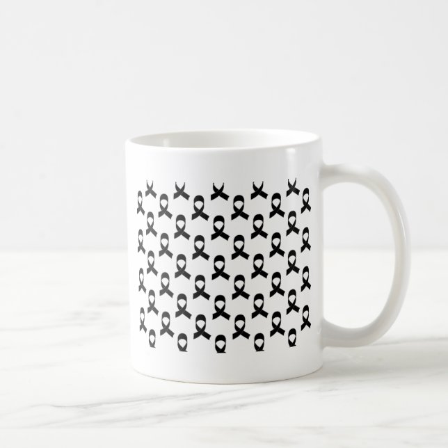 Black Ribbon Mönster Kaffemugg (Höger)