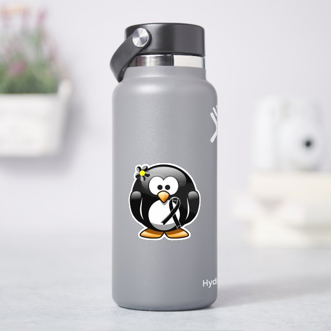 Black Ribbon Penguin Klistermärken (HydroFlask)