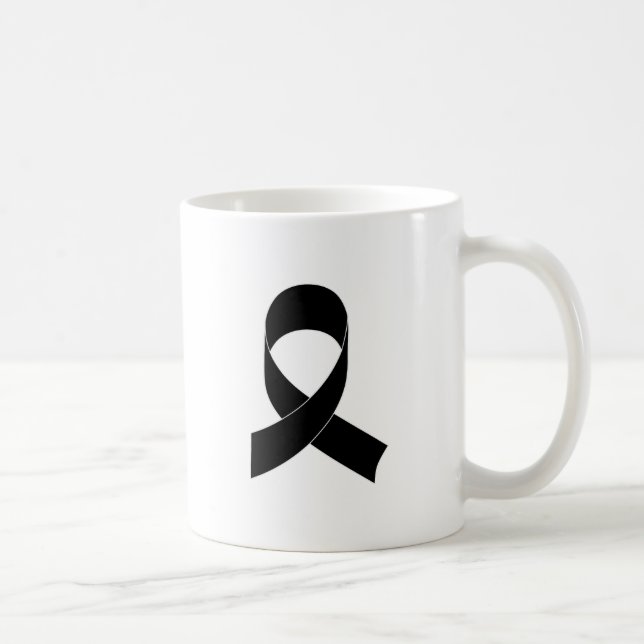 Black Ribbon Teckning Kaffemugg (Höger)
