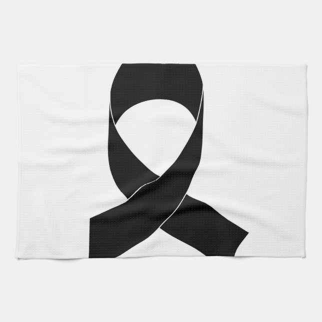 Black Ribbon Teckning Kökshandduk (Horisontell)
