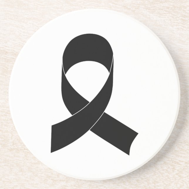 Black Ribbon Teckning Underlägg Sandsten (Framsidan)