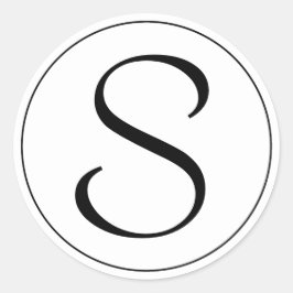 Black Ring Bernhard Tango Monogram Runt Klistermärke