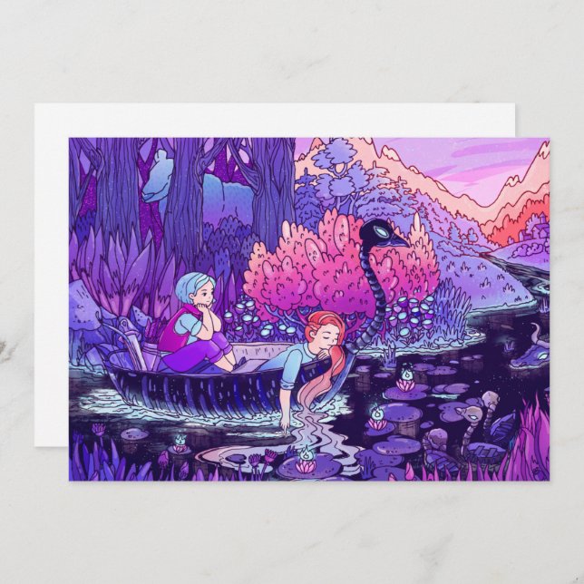 Black River resa vycard Inbjudningar (Fram/baksida)