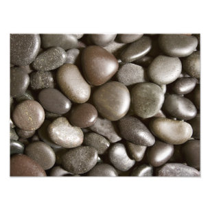 Black River Sten Nature Zen Pebble Fototryck