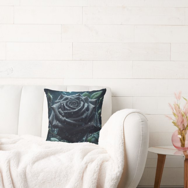 Black Ro Blommigt Kudde (Soffa)