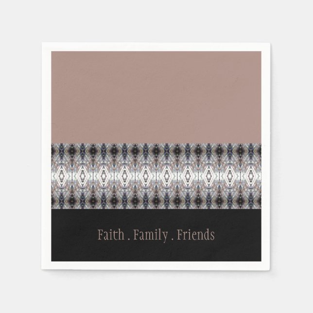 Black Ro Blue Grått Decorative Pappersservett (Framsidan)