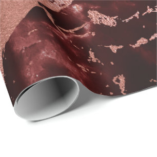 Black Ro Burgundy Red Glam Stone Marble Abstrakt Presentpapper