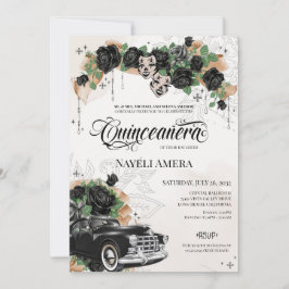 Black Ro Classic Lowrider Oldies Chola Quince Inbjudningar