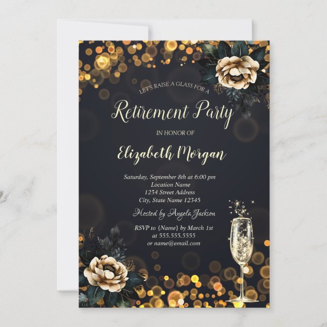 Black Ro Dots Pension Inbjudningar (Framsida)