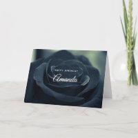 Black Ro Flower Mörk Gothic Vibe Birthday