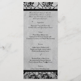 Black Ro Gothic Ram Bröllop Menu Meny