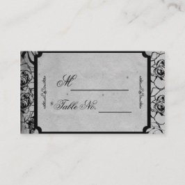 Black Ro Gothic Ram Bröllop Place Card Placeringskort