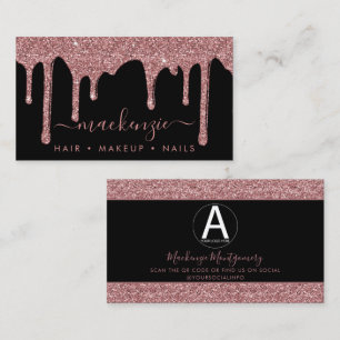 Black Ro Guld Glitter Drives Business Logotyp Visitkort