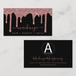 Black Ro Guld Glitter Drives Business Logotyp Visitkort