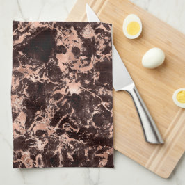 Black & Ro Guld Marble Kökshandduk