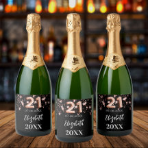Black ro guld stjärnor 21:a födelsedag
