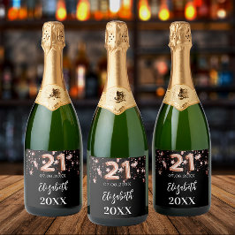 Black ro guld stjärnor 21:a födelsedag