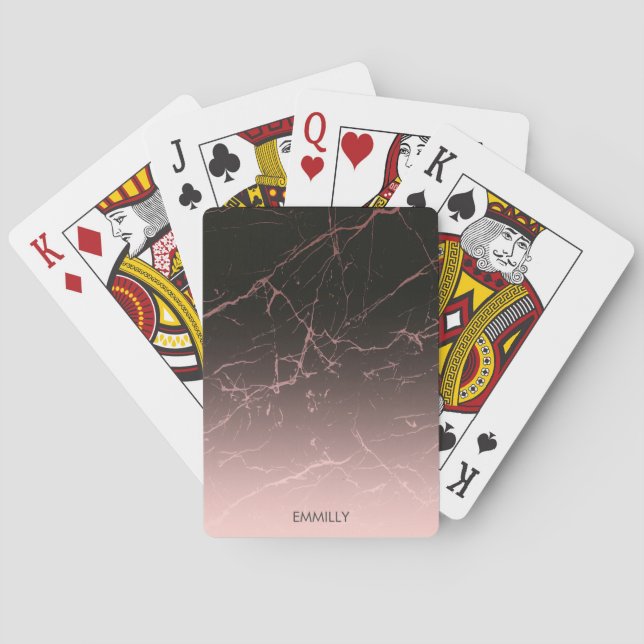 Black Ro Marble Casinokort (Baksidan)