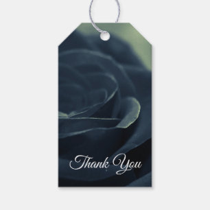 Black Ro Mörk Gothic Flower Photo Tack Presentetikett