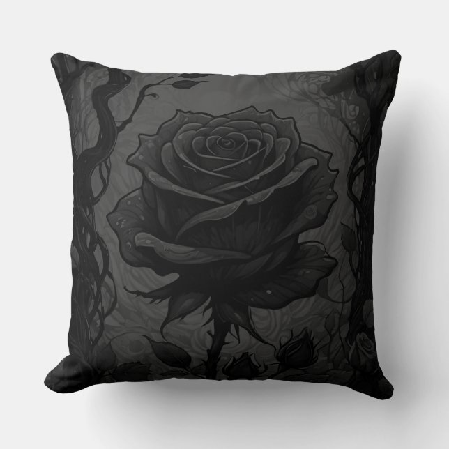 Black Ro Motif Kudde (Framsida)