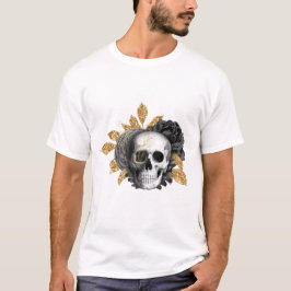 Black Ro och skalle Gothic T-Shirt