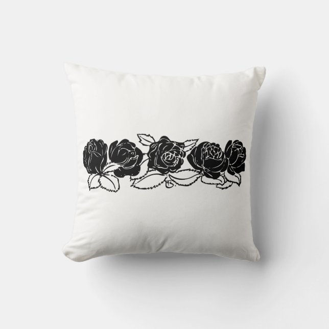 Black Ro Pillow-Reversible-Anpassade Kudde (Framsida)