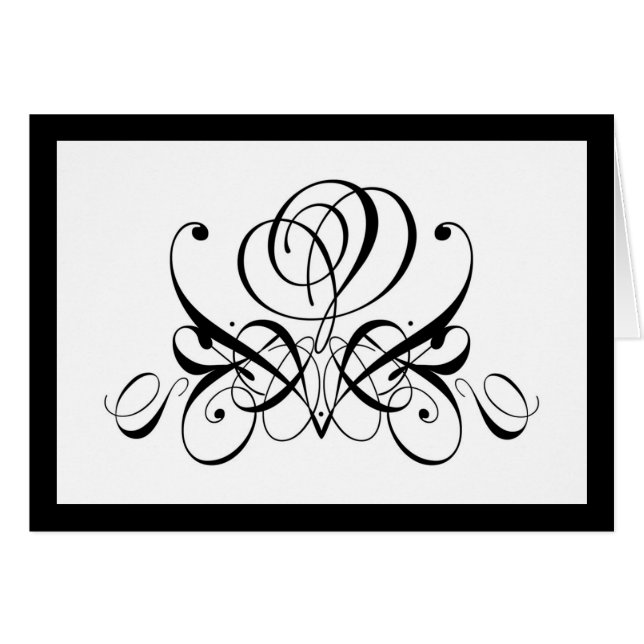 Black Ro Rulla Hälsningskort (Framsidan Horizontal)