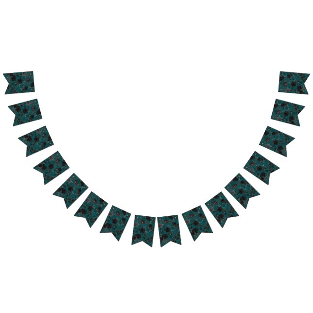 Black Ro Teal Bröllop Vimplar (Alla)