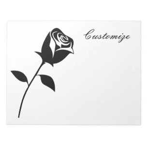 Black Ro Valentine Flower Thunder_Cove Anteckningsblock