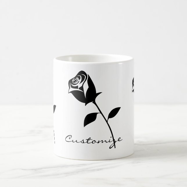 Black Ro Valentine Flower Thunder_Cove Kaffemugg (Center)