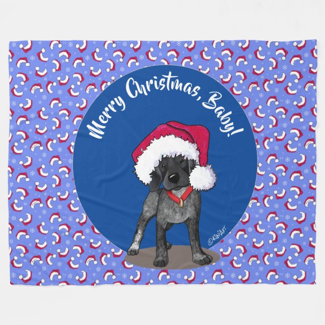 Black Roan Brittany Fleece Blanket (Framsidan (Horisontell))