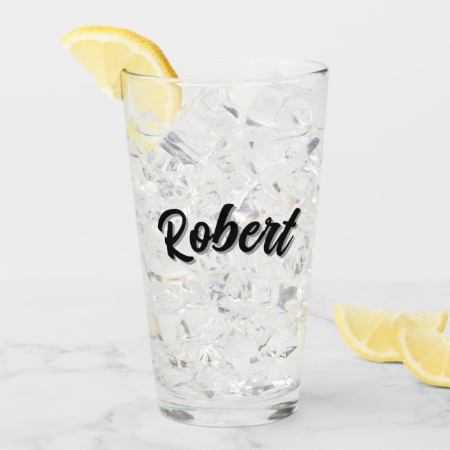 Black Robert Namn Med Skugga, Glaskopp (Framsida Ice)